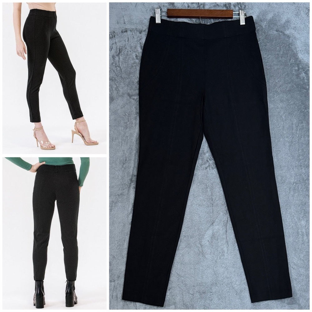 Thalian JENA Slim Fit Pull On Ponte Pants Women's Size M Minimalist Versatile